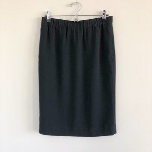 Everlane Black Pull-On Midi Skirt With Pockets 6